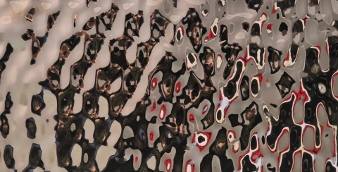 Blacha ozdobna miedziana fala tłoczona stal nierdzewna dekoracyjna water ripple 122x300 cm